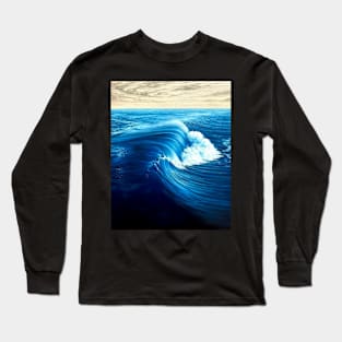 Majestic ocean waves painting Long Sleeve T-Shirt